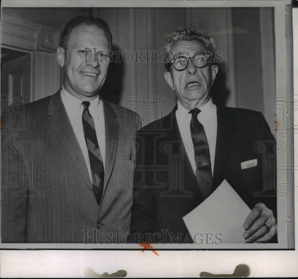 1965 Wire Photo Sen. Everette Dirksen and Gerald Ford on &quot;Ev and Jerry Show.&quot;-Historic Images