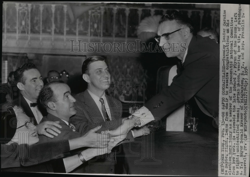 1954 Wire Photo Carmine De Sapio becomes member of the Democratic Nat&#39;l Comm. - Historic Images