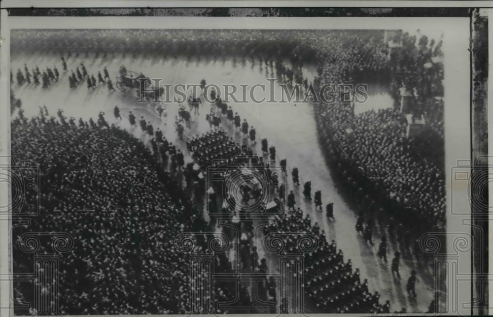 1952 Wire Photo King Edward&#39;s funeral procession  - Historic Images