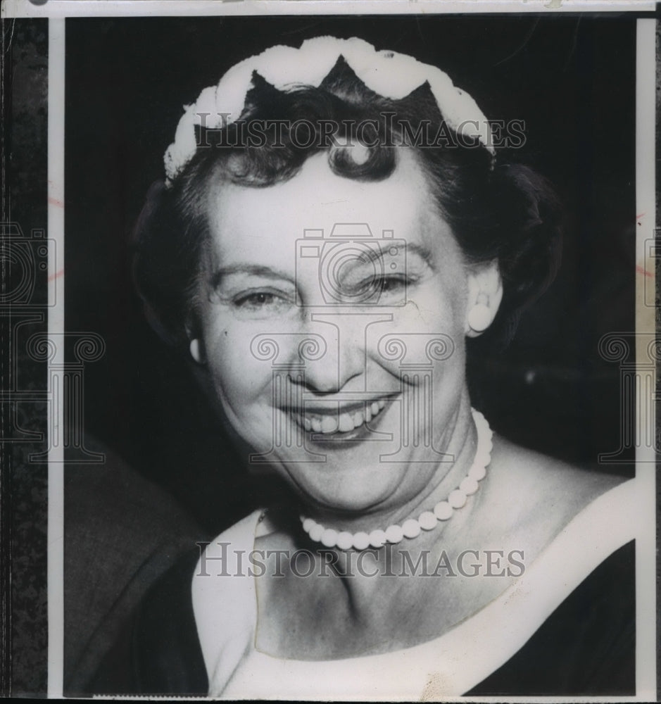 1957 Wire Photo Mamie Eisenhower - spw02164-Historic Images