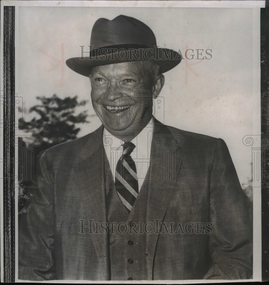 1954 Wire Photo Dwight Eisenhower  - Historic Images