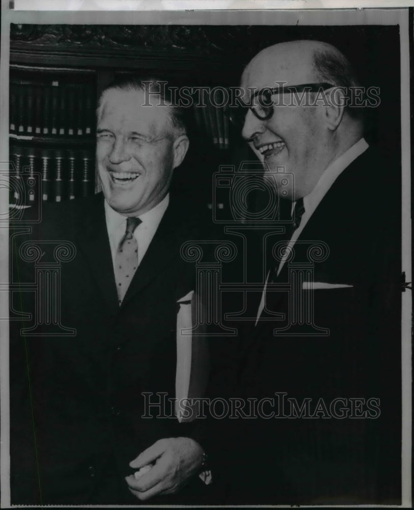 1964 Gov. George Romney with Leonard Hall in Washington  - Historic Images