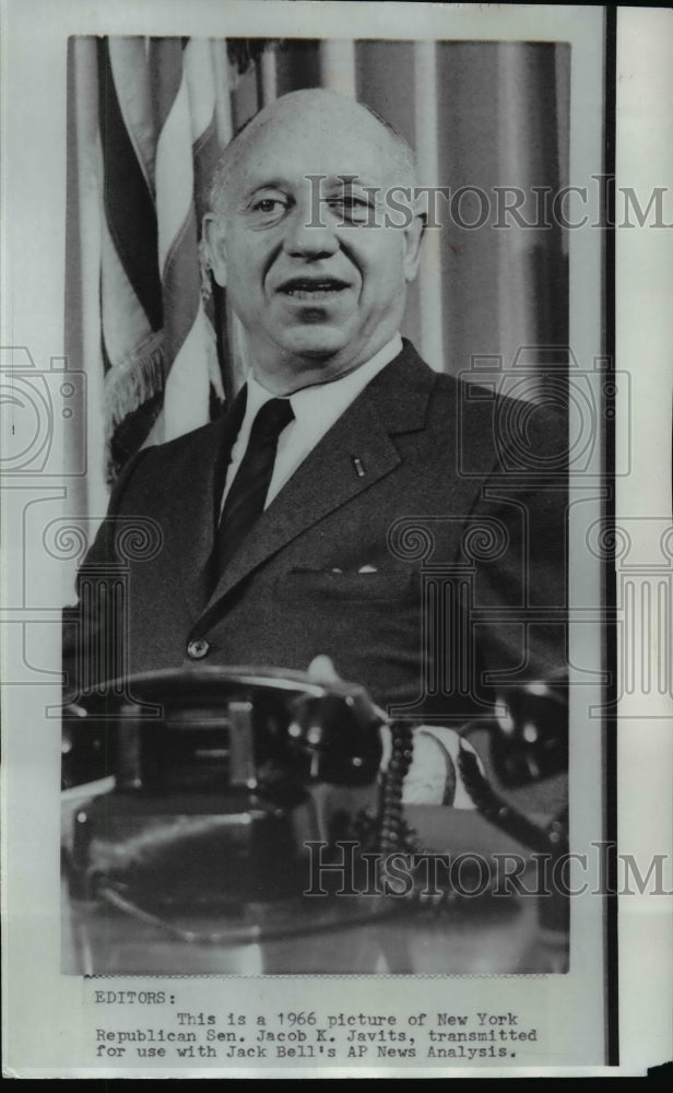 1966 New York Republican Sen. Jacob. K. Javits  - Historic Images
