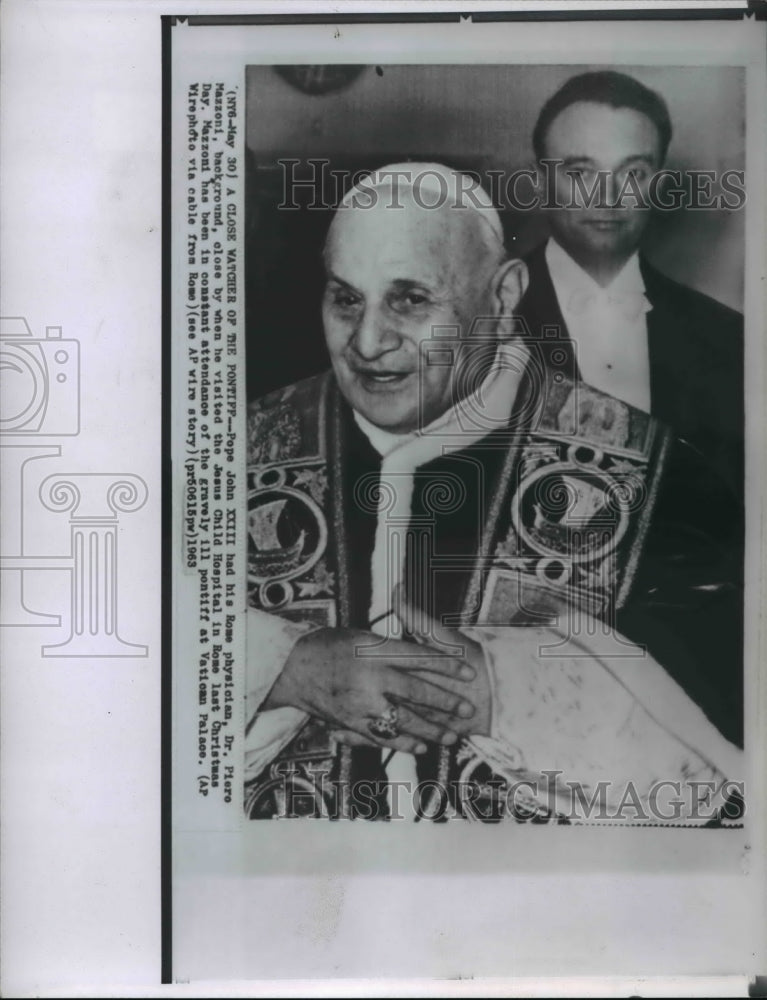 1963 Wire Photo Pope John XXIII - spw02745-Historic Images