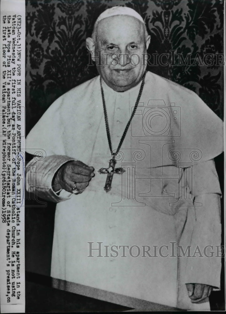 1958 Press Photo Pope John XXIII - Historic Images