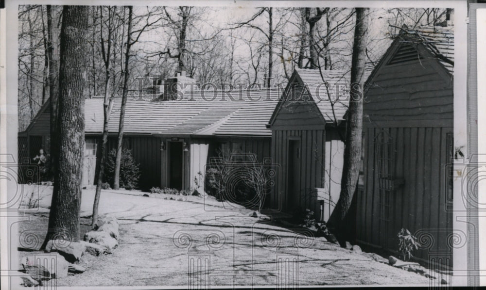 1959 Press Photo Lodge at Camp David where Pres. Eisenhower will meet Khrushchev - Historic Images