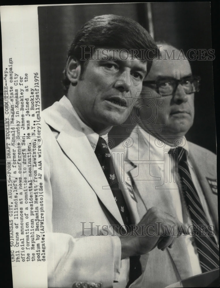 1976 Press Photo Rep. Phil Crane of Illinois - Historic Images