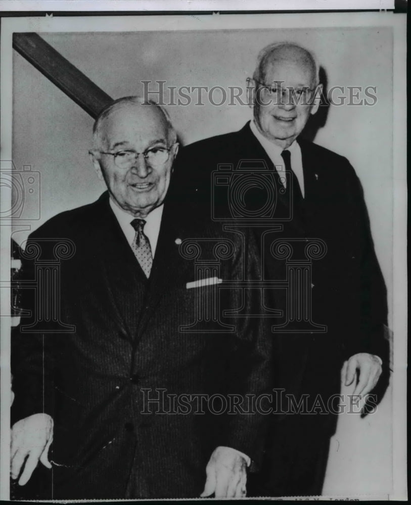 1962 Press Photo Alf Landon, 1936 presidential nominee and former Pres. Truman - Historic Images