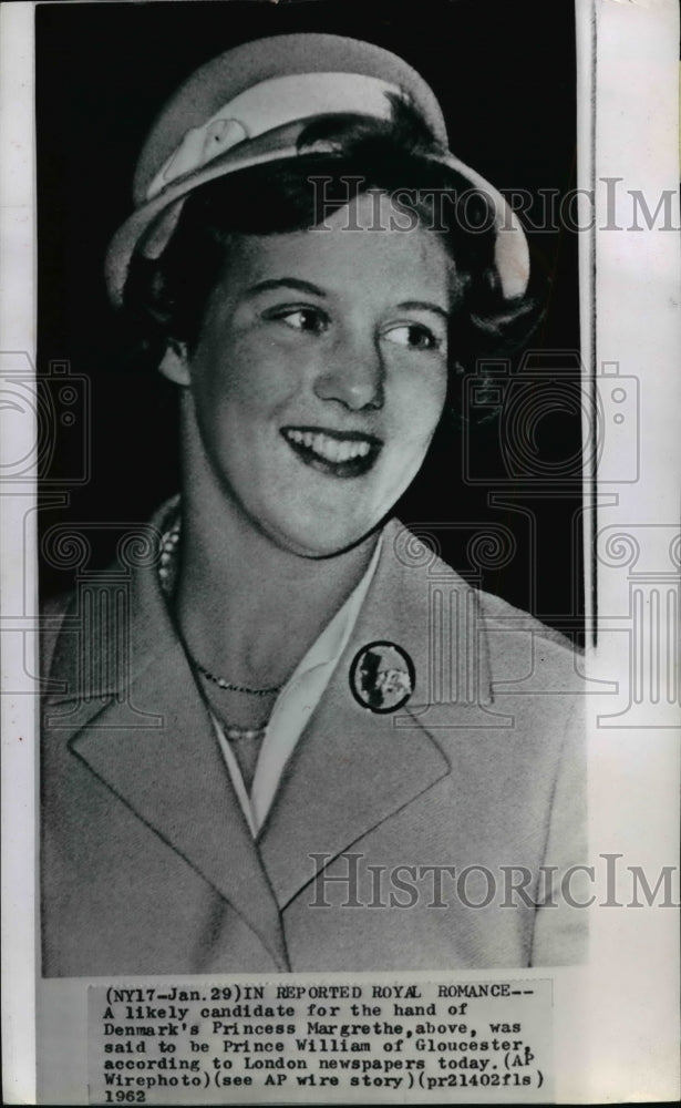 1962 Wire Photo Denmark&#39;s Princess Margrethe. - spw04509-Historic Images