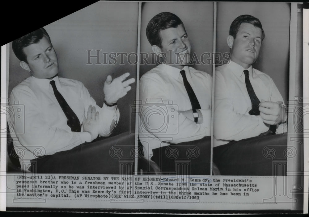 1963 Edward M. Kennedy, the President's youngest brother.-Historic Images