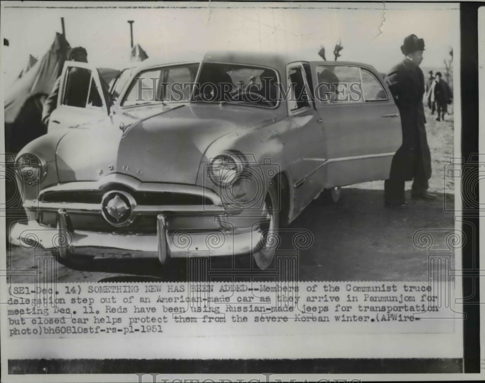 1951 Press Photo Members of the Communist truce delegation in Panmunjom - Historic Images