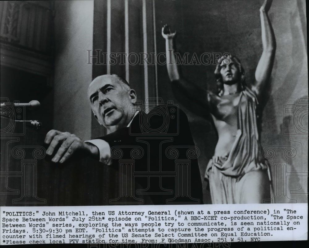 1972 US Atty. Gen. John Mitchell appears in BBC documentary - Historic Images