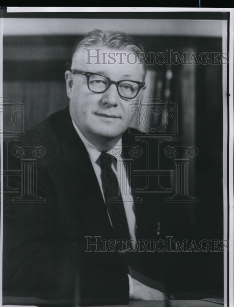 1963 Press Photo Harry K. Newburn, President of University of Montana- Historic Images