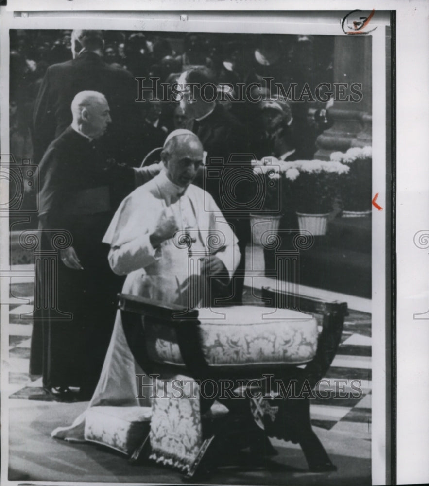 1965 Press Photo Pope Paul VI during his visit to the U.S. - Historic Images