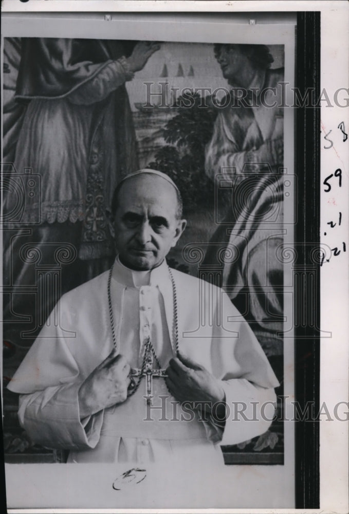 1965 Press Photo Pope Paul VI during his U.S. visit - Historic Images