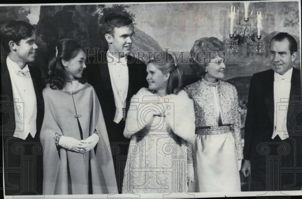 1969 Press Photo Eisenhower and his wife with D. Rogers, T. Nixon and Mrs. Nixon-Historic Images