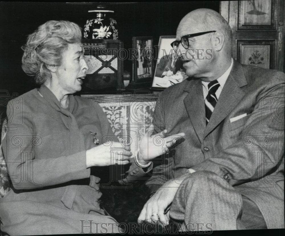 1976 Jimmy Roosevelt with Eileen Heckart, who portrays his mother - Historic Images