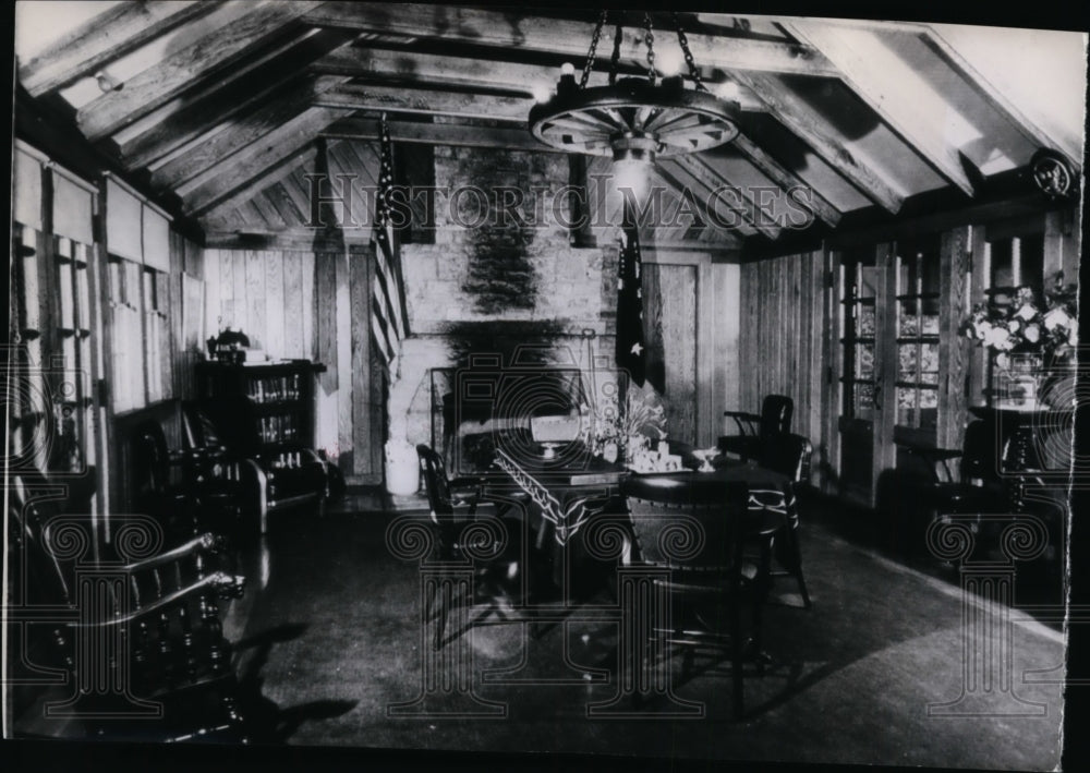 1945 Press Photo Presidential living room of Shangri La, Thurmont, Maryland - Historic Images