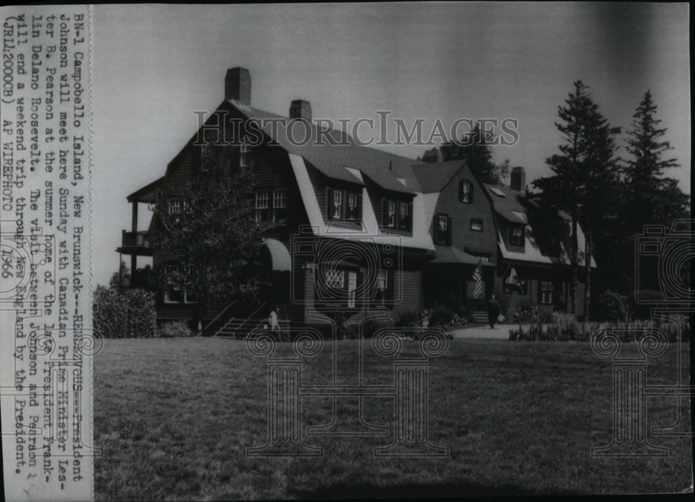 1966 Press Photo Summer home of the late Pres. Roosevelt in Campobello Island - Historic Images