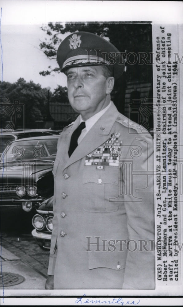 1967 Press Photo Gen. Lymnan Lemnitzer-chairman of the joint chiefs of staff - Historic Images