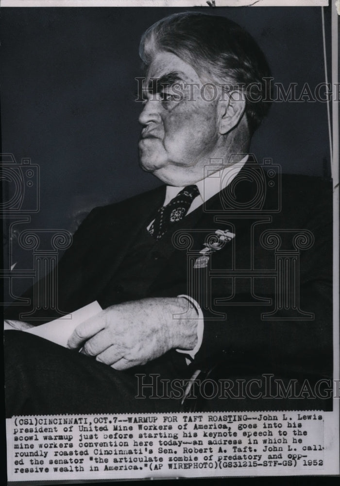 1952 Press Photo United Mine Workers of America President, John Lewis. - Historic Images