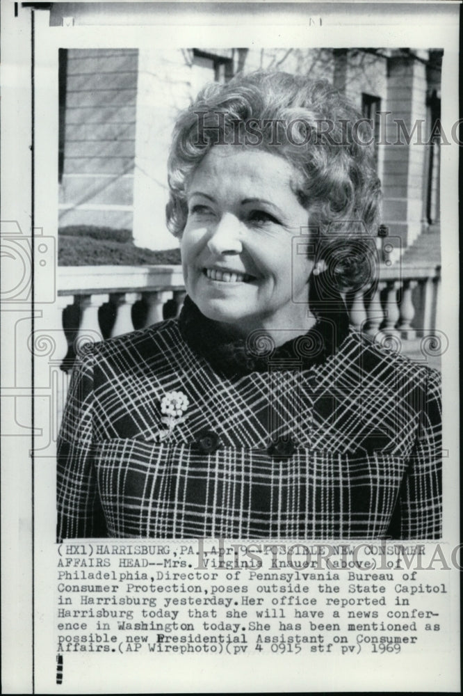 1969 Press Photo Director of Pennsylvania&#39;s  Consumer protection Virginia Knauer - Historic Images