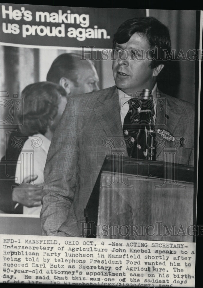 1976 Pres Ford appointed John Knebel as acting Agriculture Secretary - Historic Images