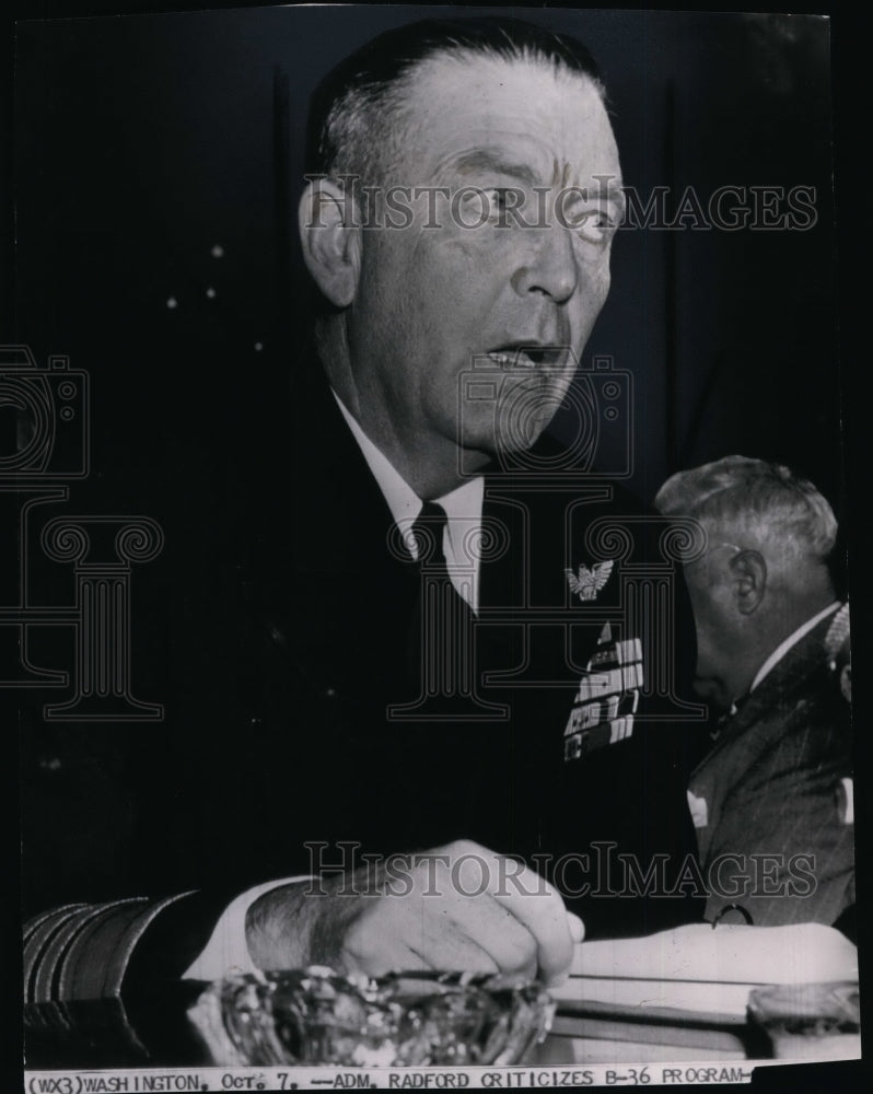 1949 Press Photo Admiral Arthur W. Radford - Historic Images
