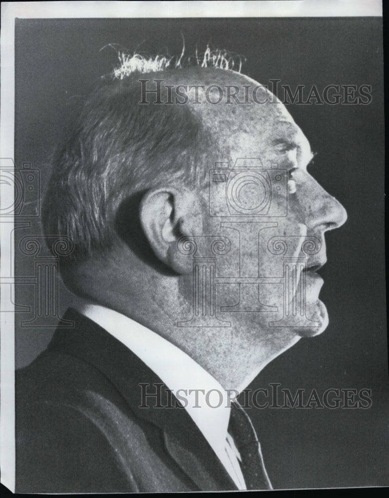 1965 Press Photo Secretary of State Dean Rusk at a White House Conference - Historic Images