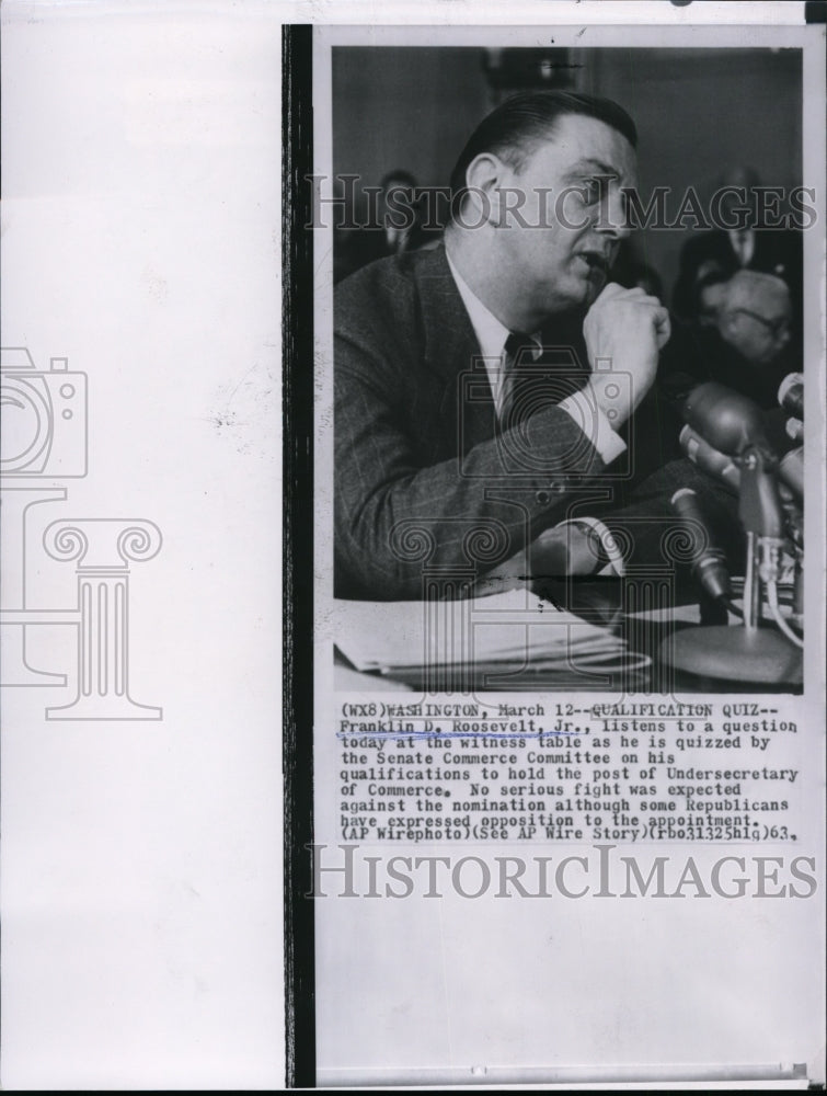 1963 Franklin D. Roosevelt Jr. talks to Senate Commerce Commitee - Historic Images