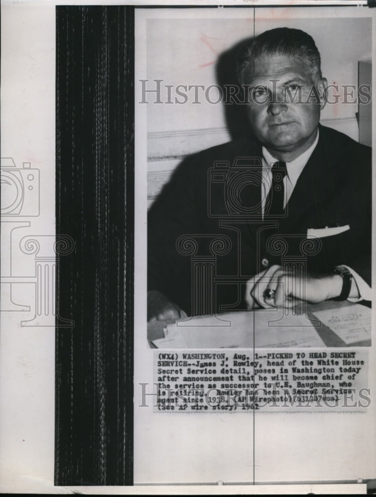 1961 James R. Rowley, Head of United States Secret Service, D.C. - Historic Images