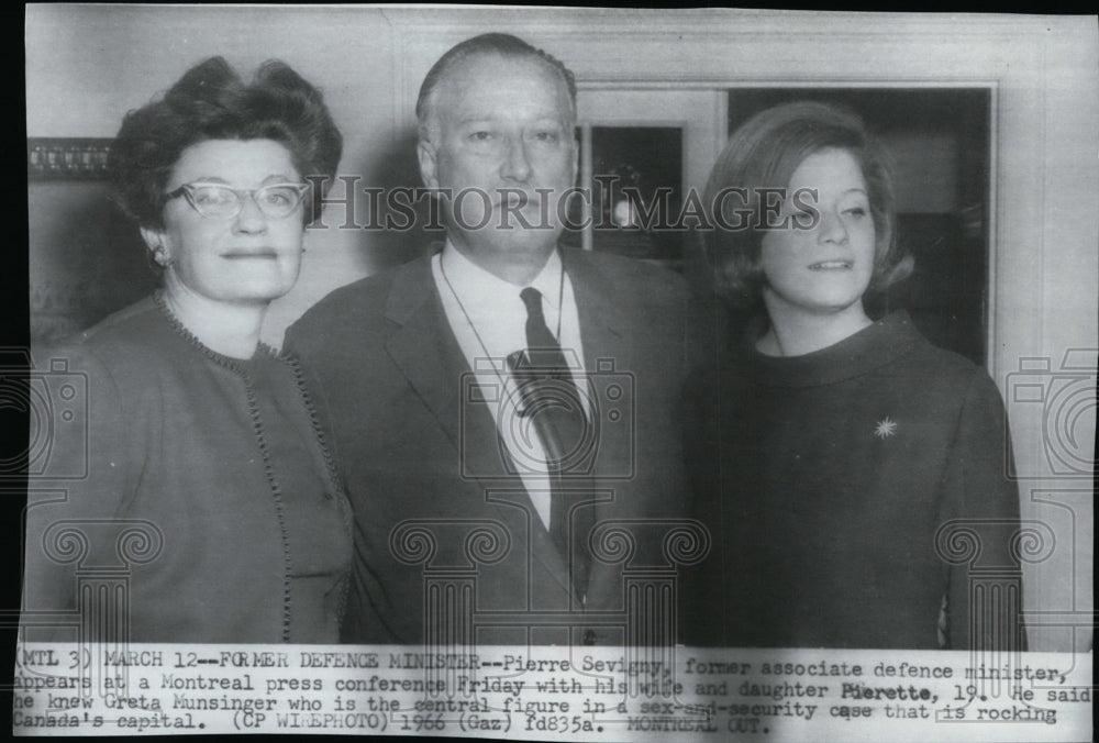 1966 Press Photo Pierre Sevigny, former associate defense minister. - Historic Images