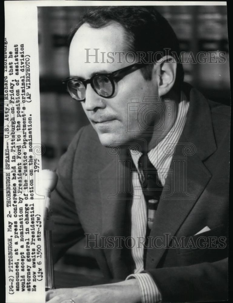 1975 U.S. Attorney Richard Thornburgh accepts President&#39;s nomination - Historic Images