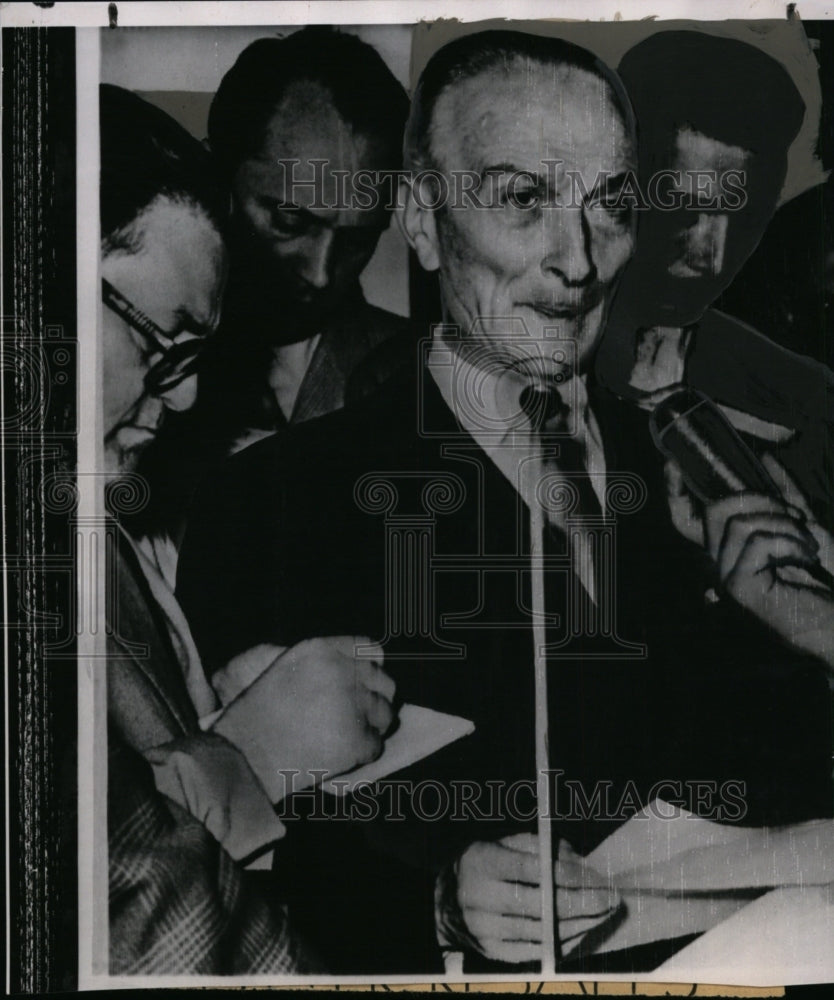 1955 Press Photo Antonio Segni, Italy Premier, announces list of ministers - Historic Images