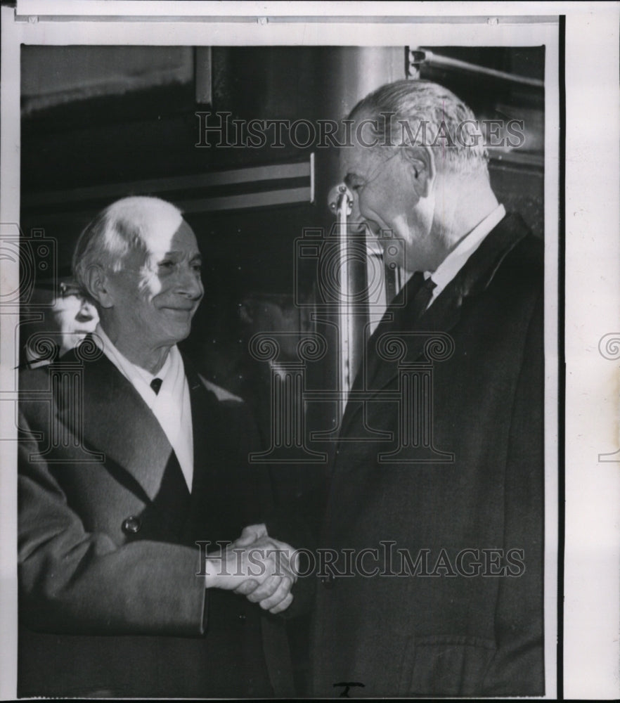 1964 Press Photo President Johnson greets Italian President Antonio Segni - Historic Images