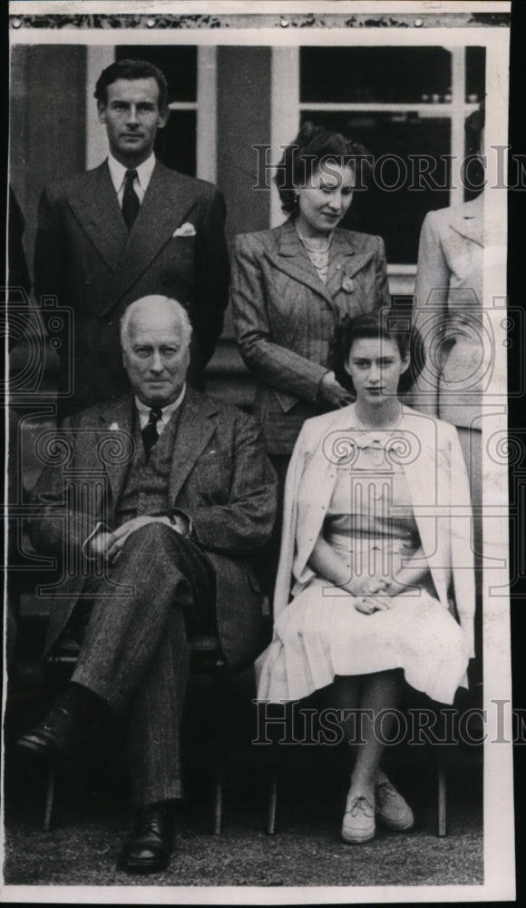 1953 Press Photo Captain Peter Townsend &amp; Princess Margaret in Northern Ireland - Historic Images