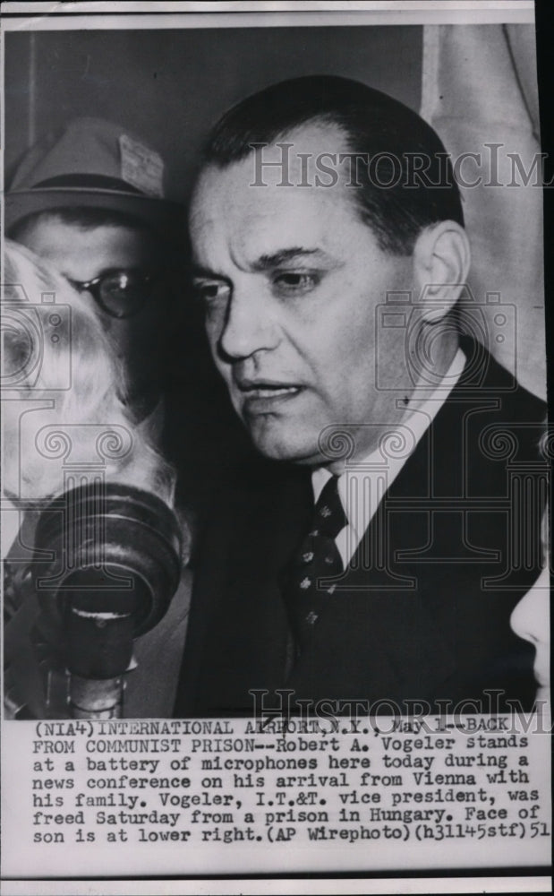 1951 IT&amp;T Vice President Robert Vogeler freed from prison in Hungary - Historic Images