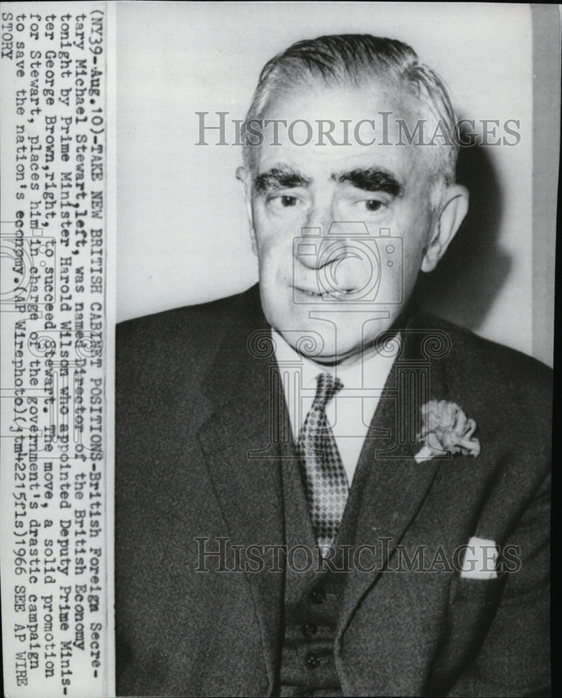 1966 Press Photo British Foreign Secretary Michael Stewart named Director - Historic Images