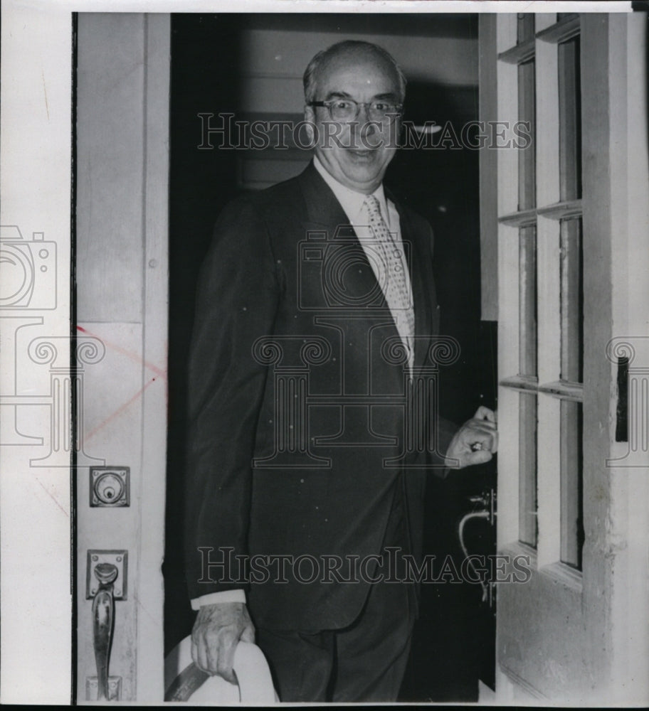 1959 Lewis Strauss after conferring with President Eisenhower - Historic Images