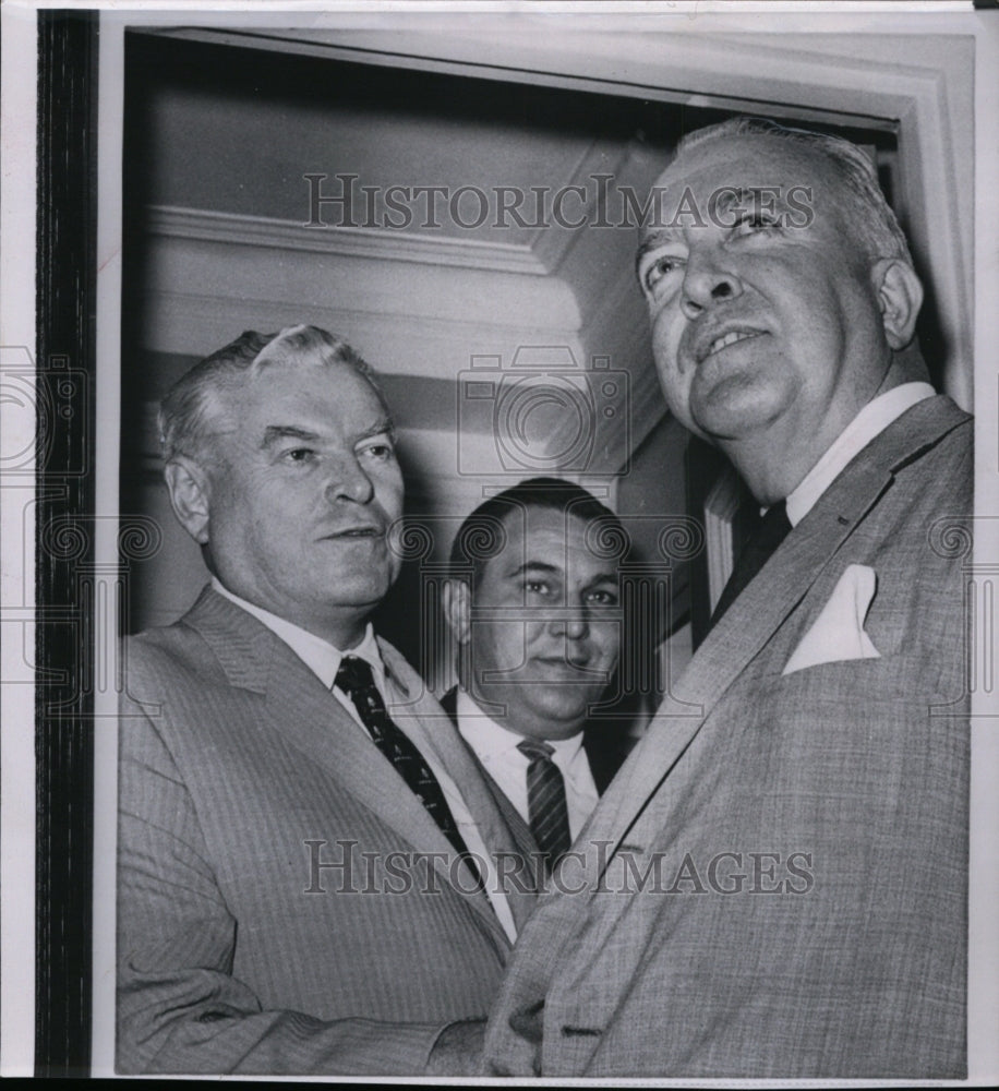 1959 Press Photo United Steelworkers president David McDonald to settle strike - Historic Images