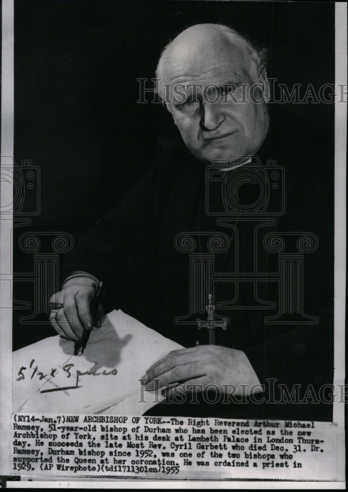 1955 The Right Rev. Arthur Michael Ramsey elected Archbishop of York-Historic Images