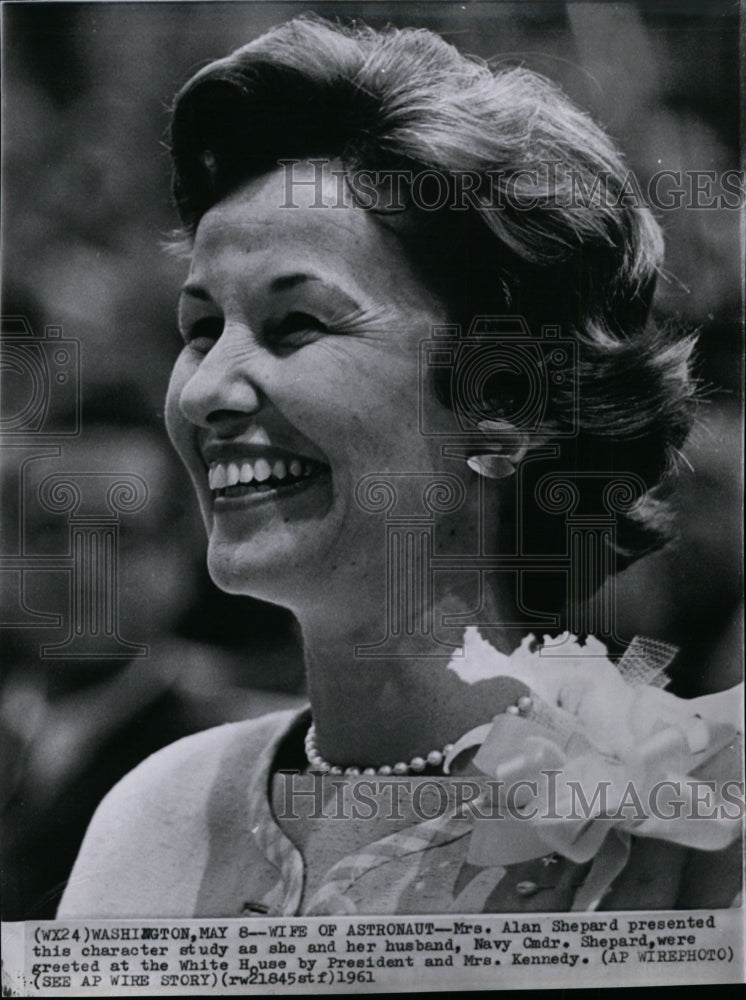 1961 Press Photo Mrs. Alan B. Shepard, wife of Astronaut, visits White House-Historic Images