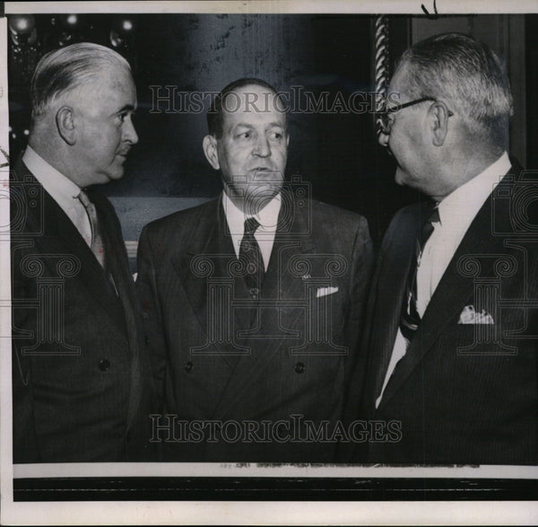 Harry H. Vaughan with others at Senate Subcommittee hearing - Historic ...