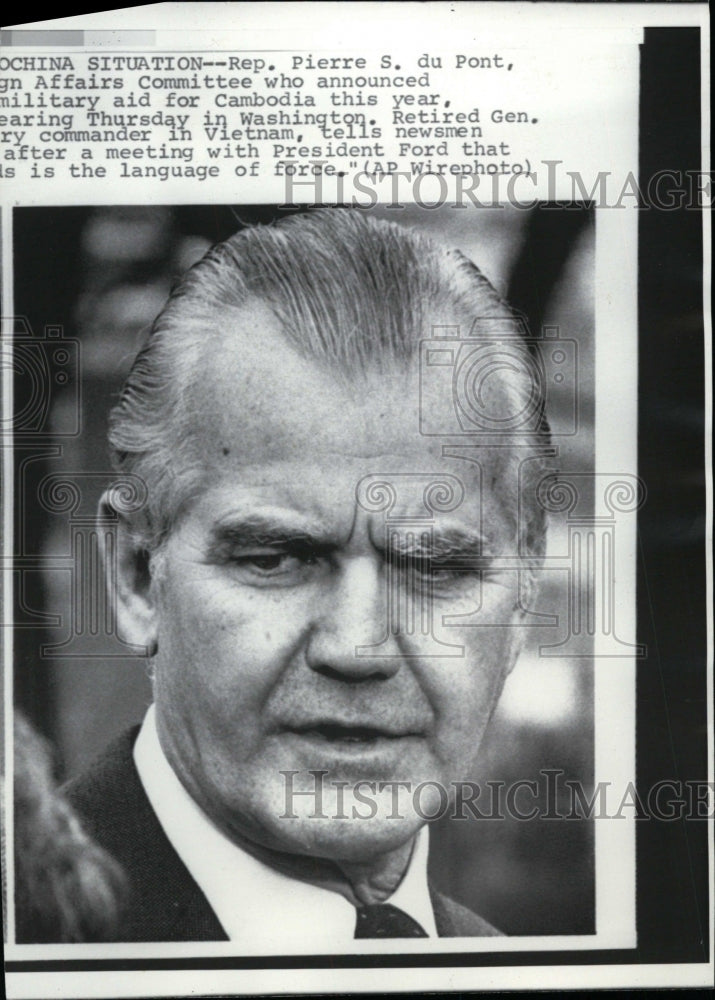 Representative Pierre S. du Pont making an announcement - Historic Images