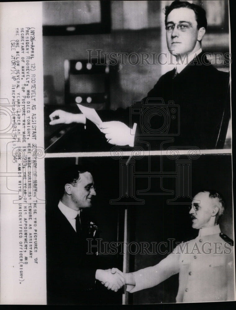 1945 Press Photo President Truman when he was Assistant Secretary of the Navy - Historic Images