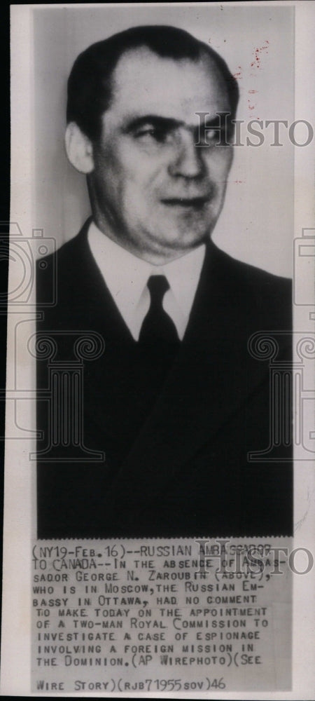 1946 Press Photo Russian Ambassador George N. Zaroubin - Historic Images