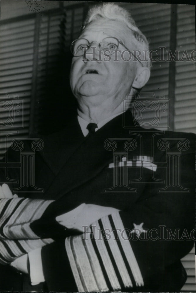 1943 Press Photo Admiral Harold Stark Commander of U.S. naval forces in Europe - Historic Images