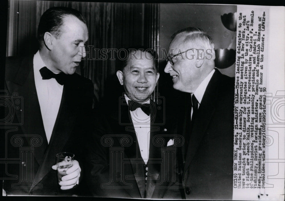 1950 Press Photo Three leading delegates to the United Nations General Assembly. - Historic Images