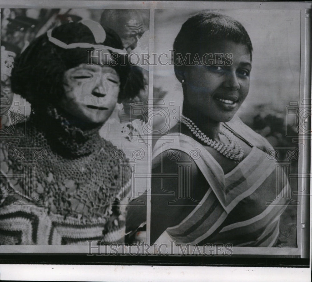 1965 Press Photo African girl, puts forward a western styled glamour. - Historic Images