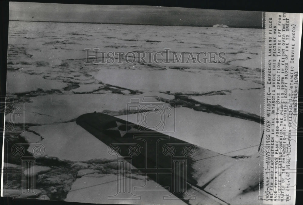 1940 Press Photo Emergency landing fields, in Antarctic, view from Navy plane.-Historic Images
